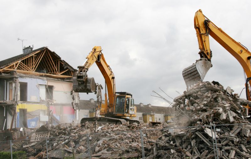 Mid-Demolition Process